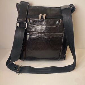 Danier Black Leather Crossbody Bag